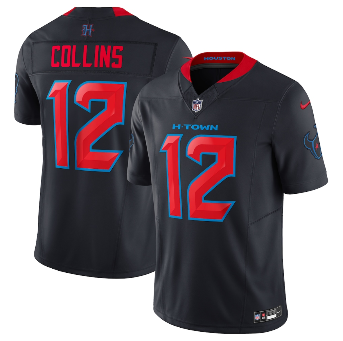 Youth Houston Texans #12 Nico Collins Navy F.U.S.E 2nd Alternate Stitched Football Jersey